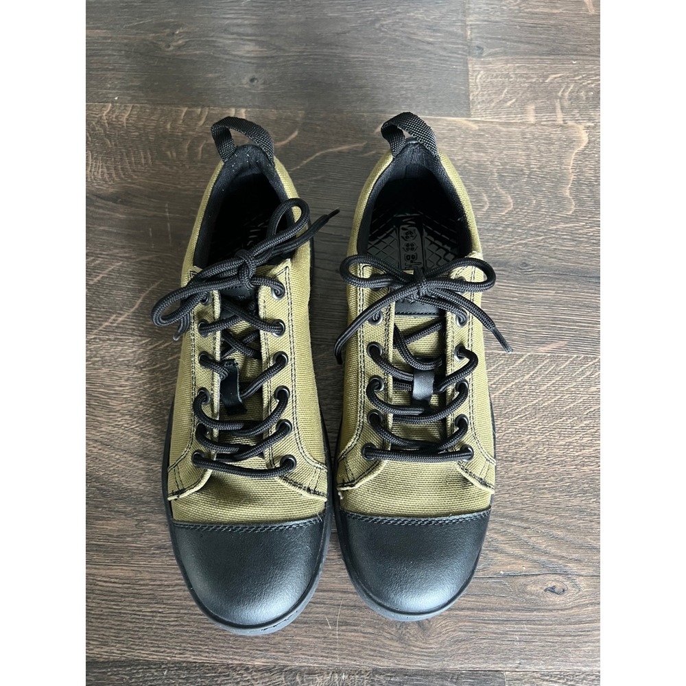 Woobies Mod-1 Tactical Canvas Sneakers Olive Green Black Low Top Mens 8 Women 10